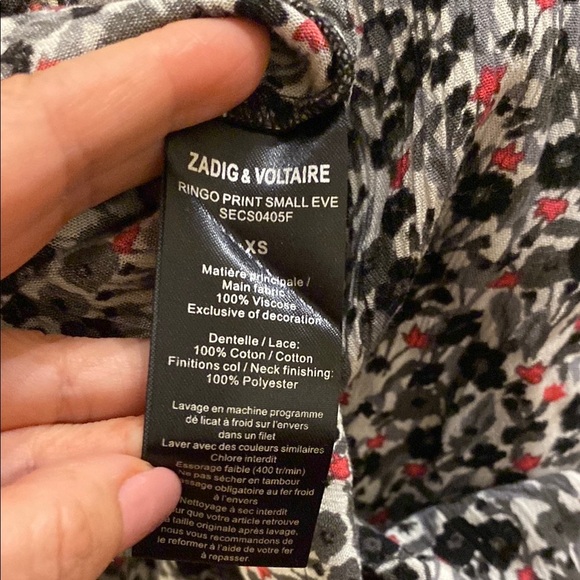 Zadig & Voltare Floral V-Neck Dress size XS - Picture 6 of 6